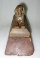 Vintage Old Italasia Ltd.  Singapore Stone Carved Egyptian Pyramids Figure Statue India photo 2