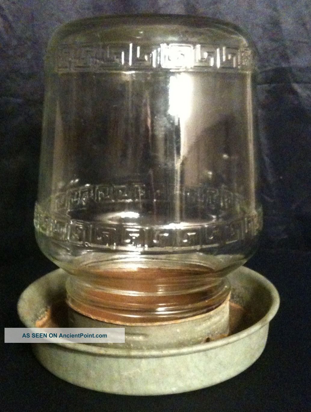 Vintage Chicken Waterer One Gallon Premier Jar Topper