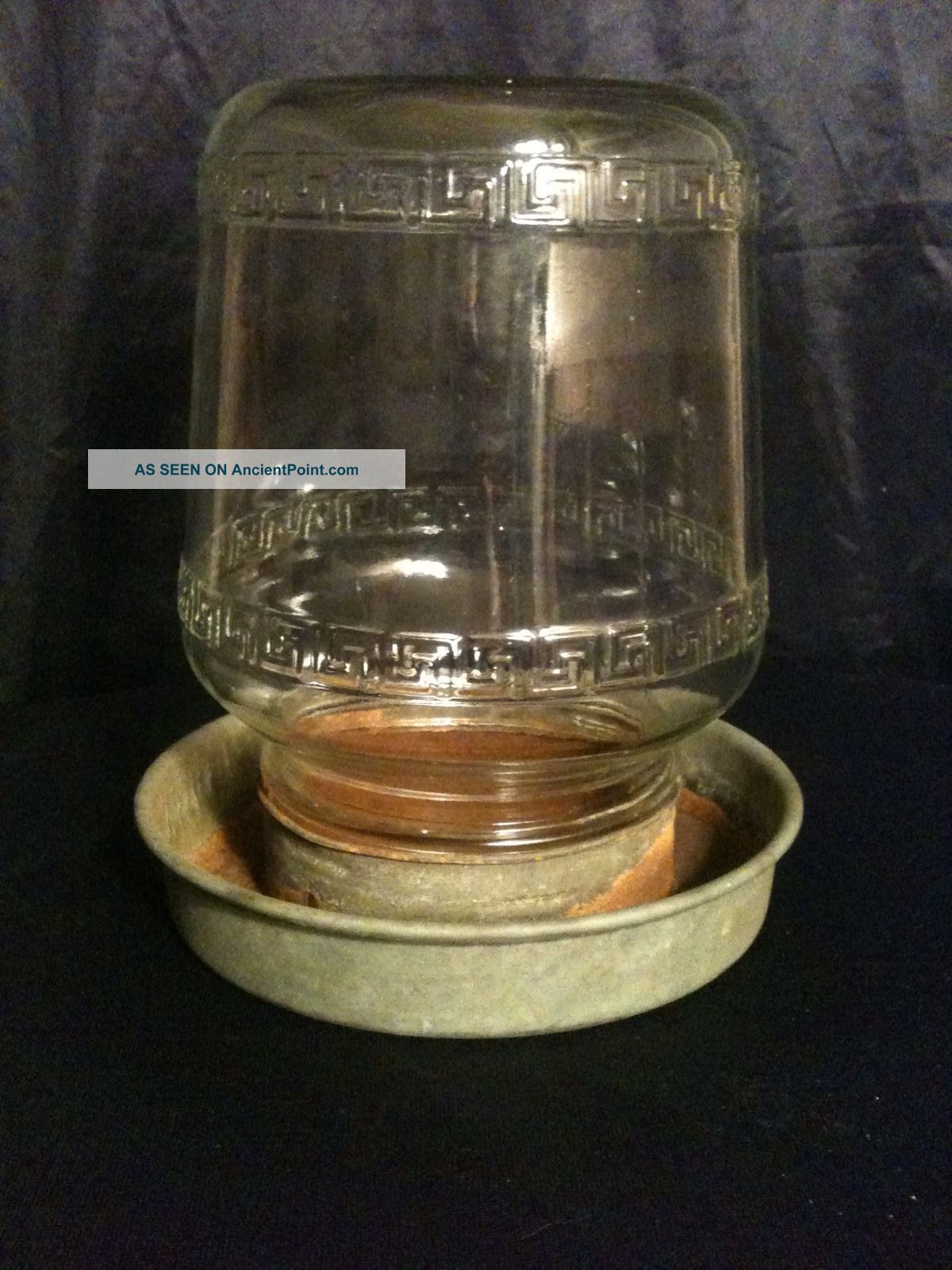 Vintage Chicken Waterer One Gallon Premier Jar Topper