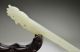 Natural Chinese Fine White Jade Hand Carved Hair Hairpin Other Chinese Antiques photo 2