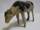 Early Composition Painted Cow Wooden Stick Legs String Tail Old Childs Toy Primitives photo 3