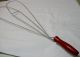 Vtg Rug Beater Red Handle Minnesota Flyswatter Ostrich Egg Beater 31” X10” Primitives photo 1