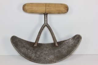 1800 ' S Primitive Wooden & Handwrought Iron Cutter photo