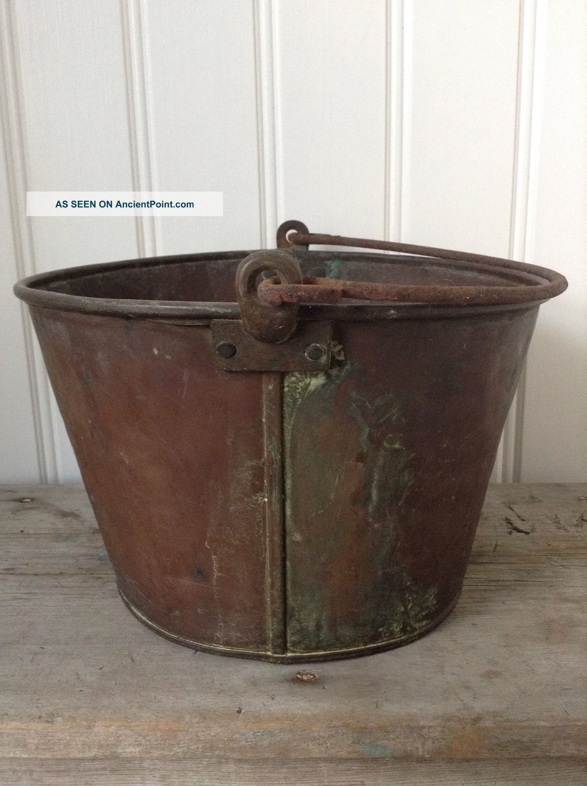 Vintage Copper Pail - Barn Find Primitives photo
