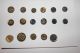 Antique Buttons - 17 Metal Buttons 19th Century Buttons photo 1