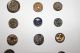 Antique Buttons - 17 Metal Buttons 19th Century Buttons photo 6