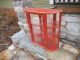 Vintage Small Red Made In Japan Trinket Jewelry Wood Display Case Cabinet Display Cases photo 1