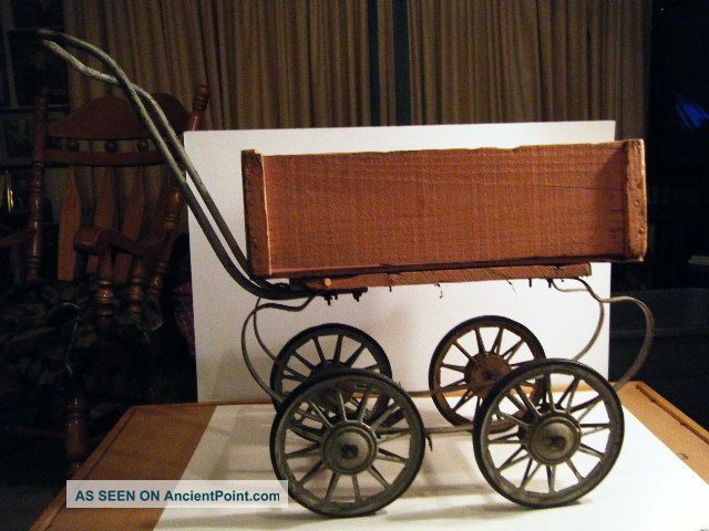 Vintage Carriage Baby Doll Buggy,  Stroller Pram Metal Frame Baby Carriages & Buggies photo