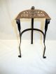 Antique Fireplace Hearth Brass Top Kettle - Pot Warming Stand - 3 Legs Hearth Ware photo 1