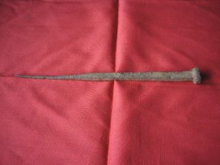 Very Long Rare Antique Roman Iron Crucifixion Nail photo