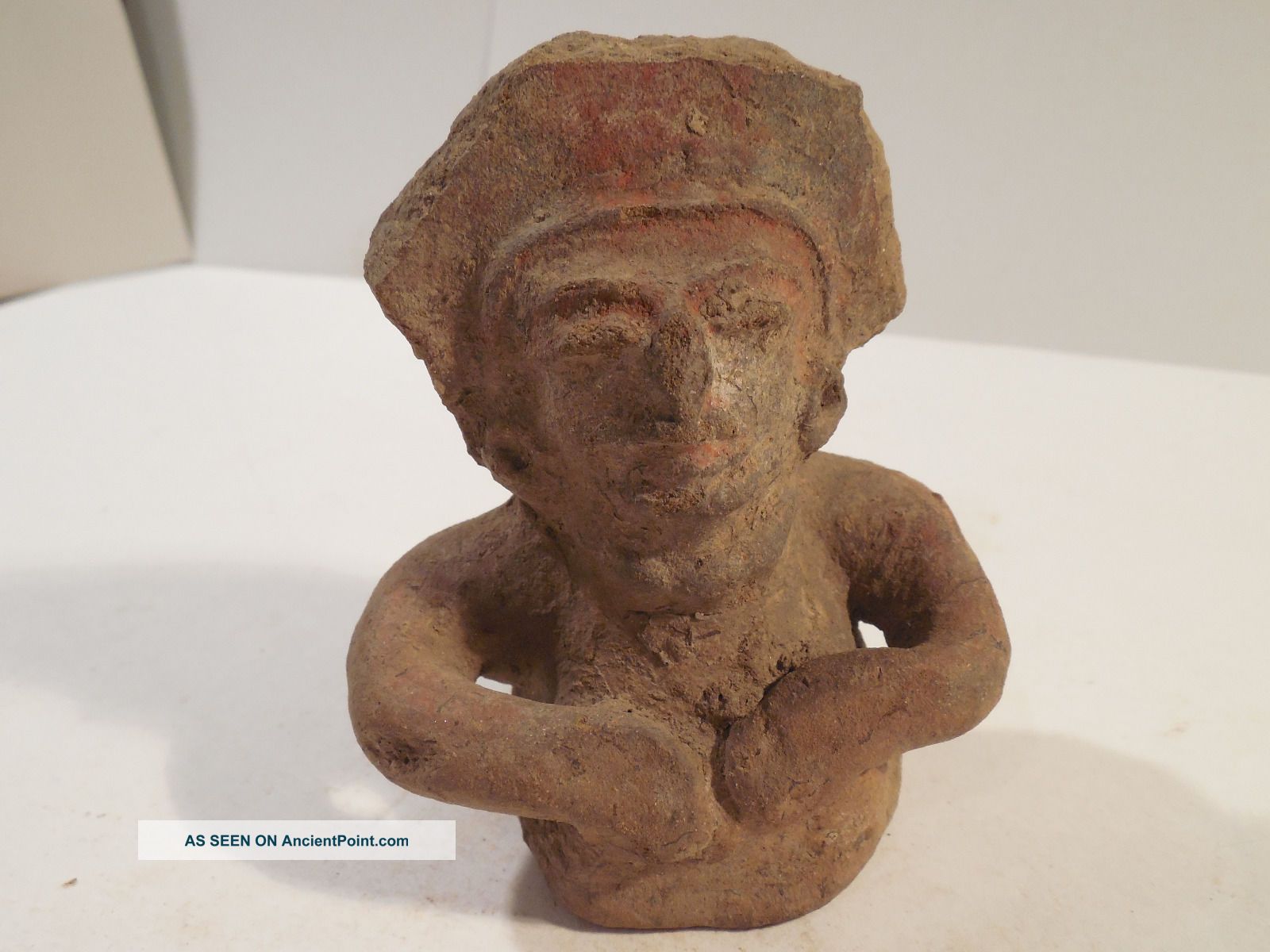 Mayan Whistle Figure Pre - Columbian Archaic Ancient Artifact Olmec Zapotec Toltec The Americas photo