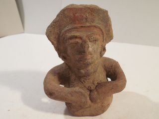 Mayan Whistle Figure Pre - Columbian Archaic Ancient Artifact Olmec Zapotec Toltec photo