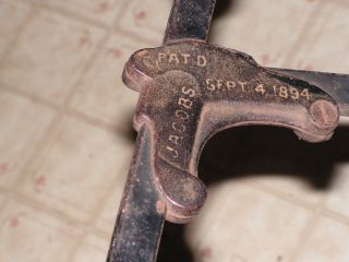 Pat.  D Sept 4 1894 L.  W.  Jacobs Antique Metal W/ Wooden Handles Bucksaw 30 