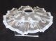 French Vintage 1910 Shabby Chic Pie Crust Edge Acid Etched Glass Lightshade Chandeliers, Fixtures, Sconces photo 3
