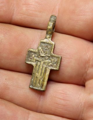 Ancient Bronze Cross,  17th Century.  Relic. photo