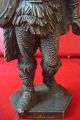 Very Rare Antique Olav Viking Warrior Norway King Bronze Statue Figure Viking photo 4