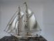 Solid Sterling Silver Yacht Ship Sailboat By Seki Japan Scrap 200 Grams 7 Oz Nr Other Antique Sterling Silver photo 1