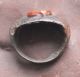 L6 Ancient Roman Bronze Intaglio Ring With Gemme Of Karneol - Star Mond 5.  6g Roman photo 1