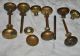 10 Antique Reclaimed Brass Door Pull Lever Handle Knobs & 4 Spindles Door Knobs & Handles photo 1