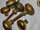 10 Antique Reclaimed Brass Door Pull Lever Handle Knobs & 4 Spindles Door Knobs & Handles photo 5