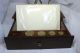 Vintage Brass Desktop Postal Scale With Drawer,  Weights,  Envelopes & Note Paper Scales photo 4