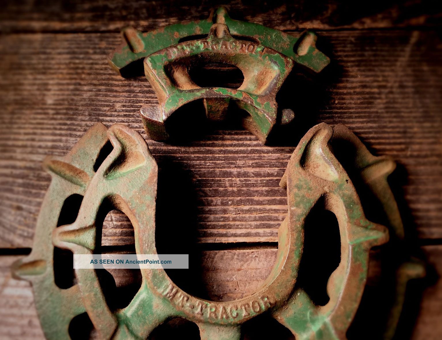Vtg Industrial Iron Gear,  Antique Cast Metal Farm Tractor Wheel Lamp Base Decor Other Mercantile Antiques photo