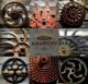 Vtg Industrial Iron Gear,  Antique Cast Metal Farm Tractor Wheel Lamp Base Decor Other Mercantile Antiques photo 1
