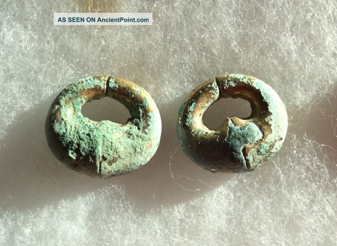 Ancient Gilded Earrings Found In Cambodia Far Eastern photo