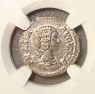 Ad 193 - 217 Julia Domna Ancient Roman Silver Denarius Ngc Ms 5/5 4/5 photo