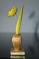 Vase With Yellow Metal Flower Figure Paperweight Miniature O Vases photo 4