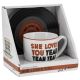 Lennon - Mccartney She Loves You Cup & Saucer Mug Coffee Tea Beatles Fab Four Bluw Cups & Saucers photo 1