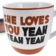 Lennon - Mccartney She Loves You Cup & Saucer Mug Coffee Tea Beatles Fab Four Bluw Cups & Saucers photo 2