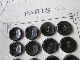 Art Deco Card With Plastic Buttons 