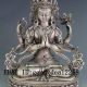 Chinese Silver Copper Hand - Carved Kwan - Yin Buddha photo 2