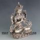 Chinese Silver Copper Hand - Carved Kwan - Yin Buddha photo 4