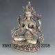 Chinese Silver Copper Hand - Carved Kwan - Yin Buddha photo 5