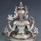 Chinese Silver Copper Hand - Carved Kwan - Yin Buddha photo 6