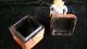 Carved Cinnabar Lacquer Snuff Box W,  Frog,  Man &tree W.  Hanging Garment,  Antique Boxes photo 7