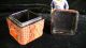 Carved Cinnabar Lacquer Snuff Box W,  Frog,  Man &tree W.  Hanging Garment,  Antique Boxes photo 8