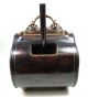 Antique Victorian Handpainted Gold Floral Wheeled Metal Coal Scuttle With Scoop Hearth Ware photo 1