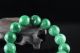 Natural 12mm Jade Jadeite Round Beads Stretchy Jade Bracelet 012 Bracelets photo 1