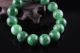 Natural 12mm Jade Jadeite Round Beads Stretchy Jade Bracelet 012 Bracelets photo 2