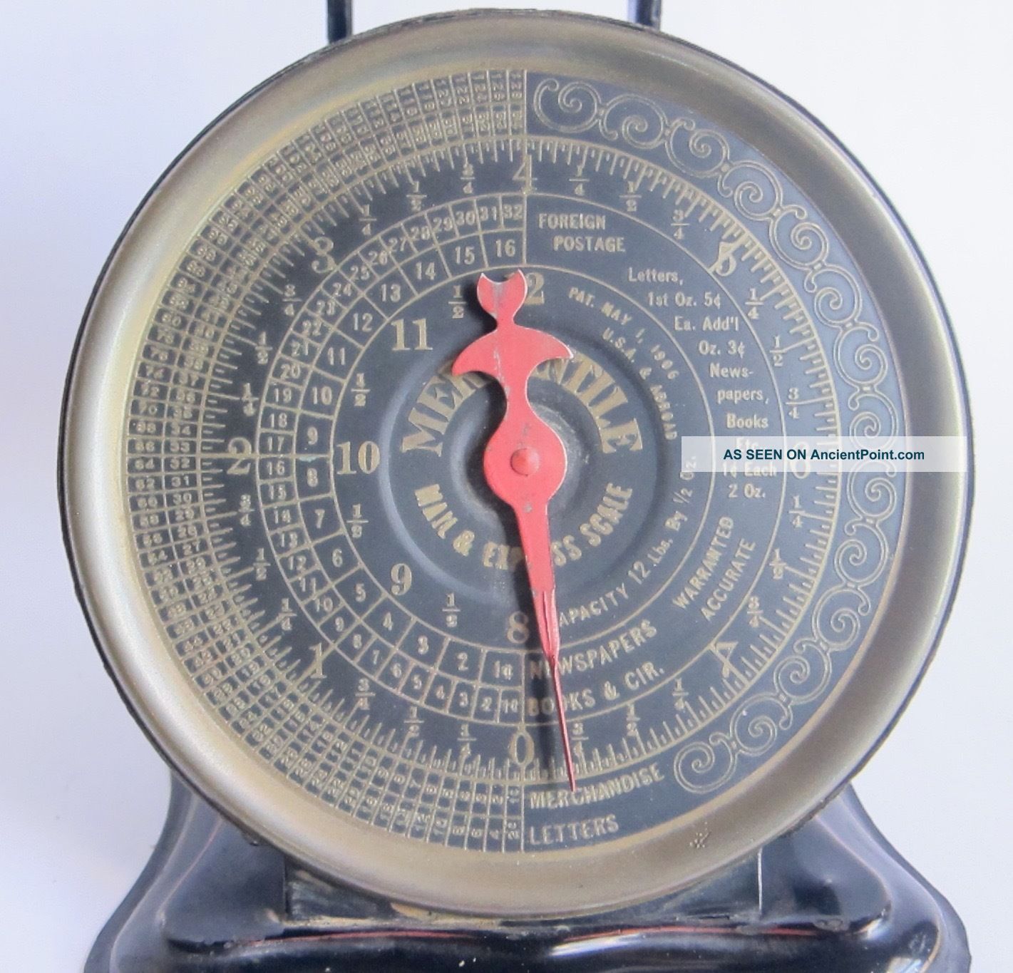 Antique Scales, 1906 Mercantile Mail & Express Weighing Scale