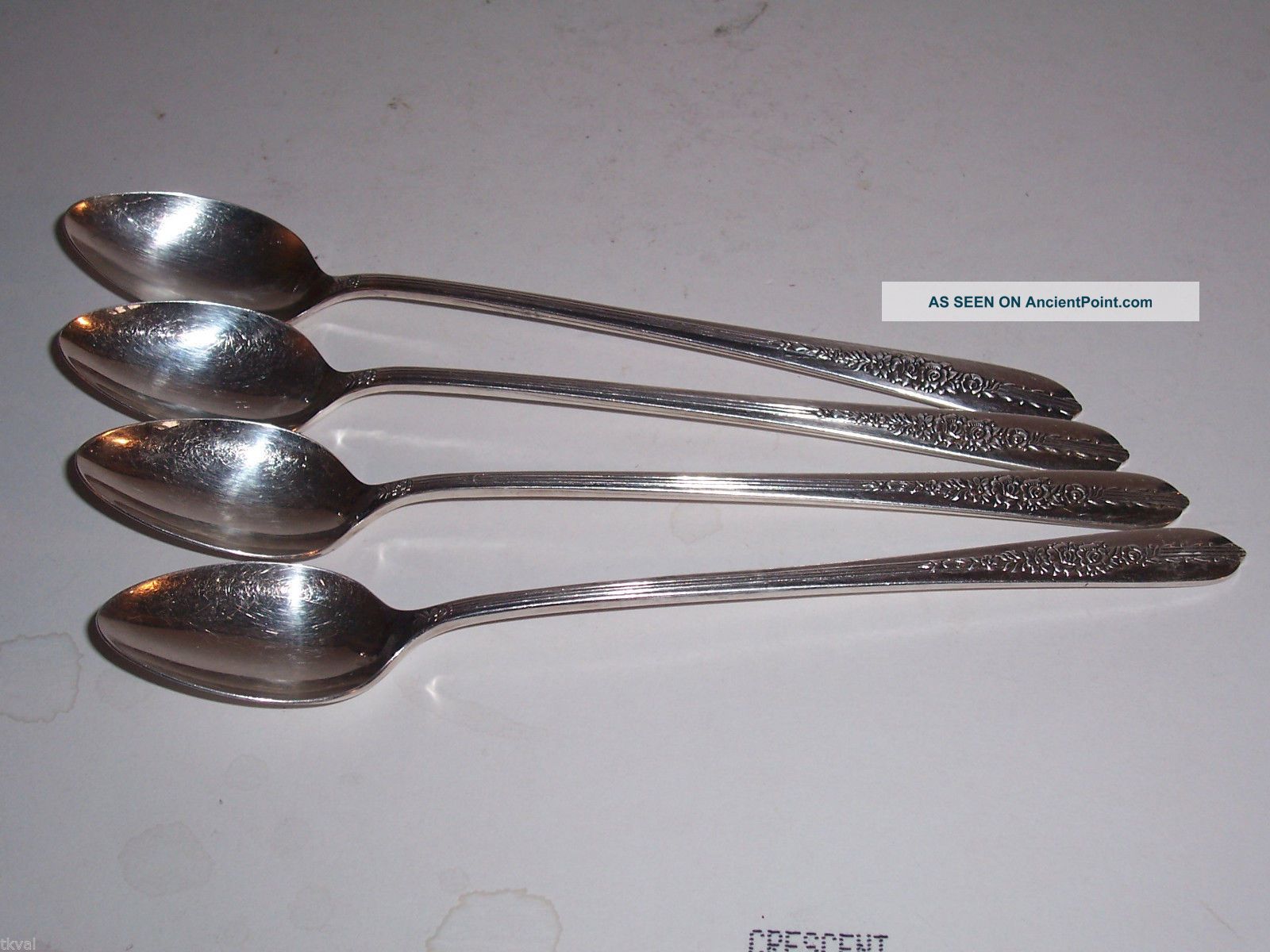 Nobility Plate Silverplate (4) Iced Tea Spoons Flatware & Silverware photo