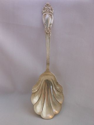 Antique Reed & Barton Solid Shell Casserole Serving Spoon 1901 Tiger Lily L1 photo