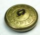 Antique Brass Button Paris Back Rooster Playing Guitar 1 & 1/16 