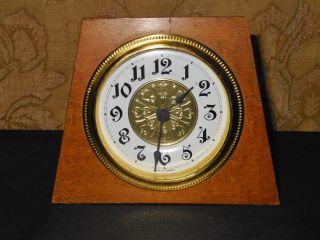Vintgage Made In Germany Wooden Small Clock photo