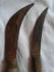 Antique Primitive Wood Old Metal Iron Hand Made Rustic Farm Naive Pocket Knife Primitives photo 3