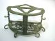 Antique Brass Utensil Holder Rack,  Kitchen Utensil Hook Rack Primitives photo 6