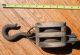Antique Wooden Barn Pulley Madesci Productions Primitive Primitives photo 1